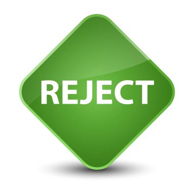 Zarif yumuşak yeşil elmas düğmesini reddetmek