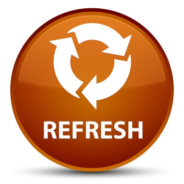 Yenile özel kahverengi yuvarlak düğmesi