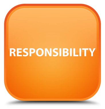 Sorumluluk özel turuncu kare düğme