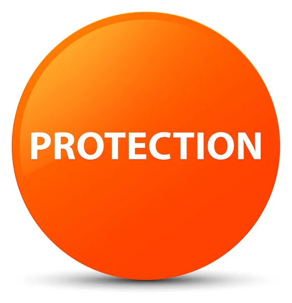 Beskyttelse orange runde knap - Stock-foto