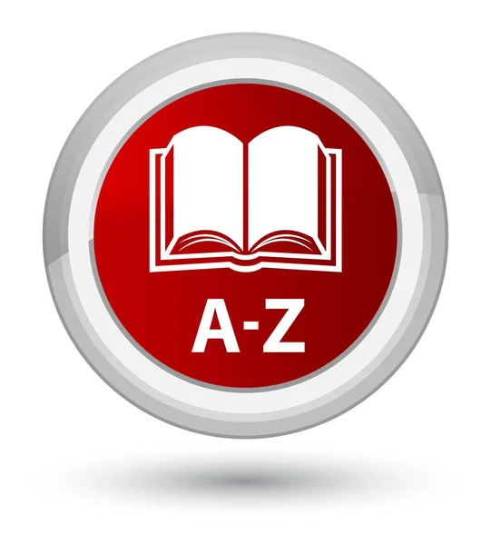 A-Z (bokikon) prime röda runda knappen — Stockfoto