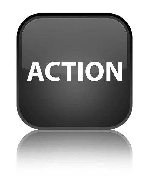 Action special black square button — Stock Photo, Image