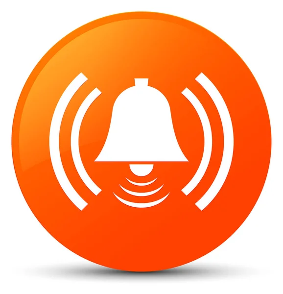 Icône d'alarme bouton rond orange — Photo