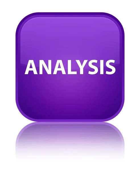 Analysis special purple square button — Stock Photo, Image