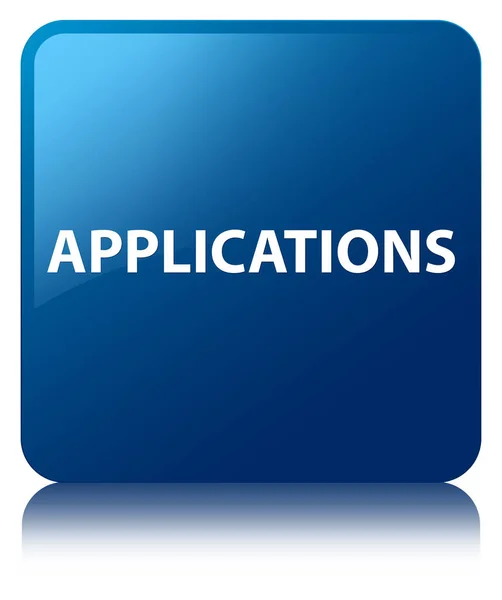 Applications blue square button — Stock Photo, Image