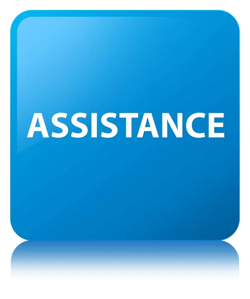 Pomoc azurová modrá čtvercové tlačítko — Stock fotografie