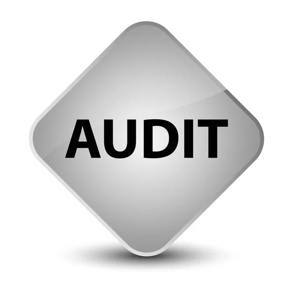 Audit elegant white diamond button — Stock Photo, Image