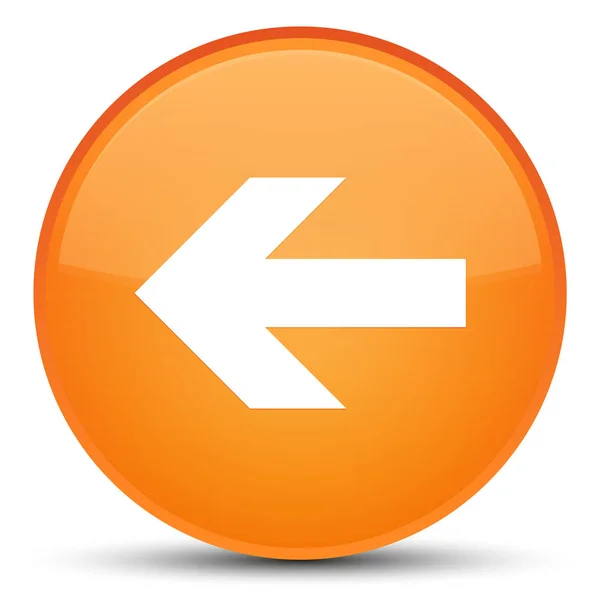 Indietro freccia icona speciale arancio pulsante rotondo — Foto Stock