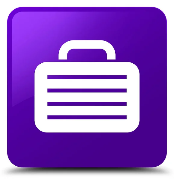 Bag icon purple square button — Stock Photo, Image