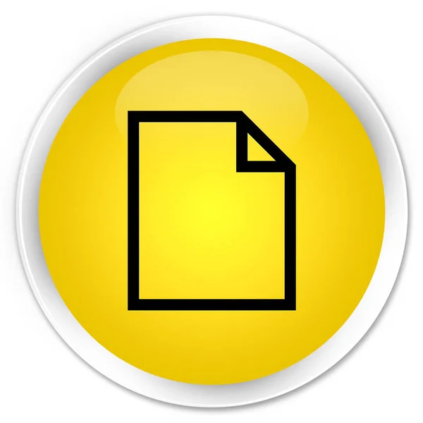 Blank page icon premium yellow round button — Stock Photo, Image