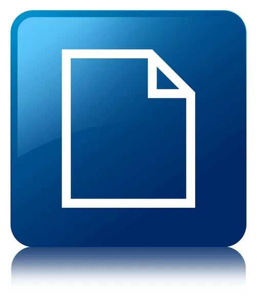 Pulsante quadrato blu icona pagina vuota — Foto Stock