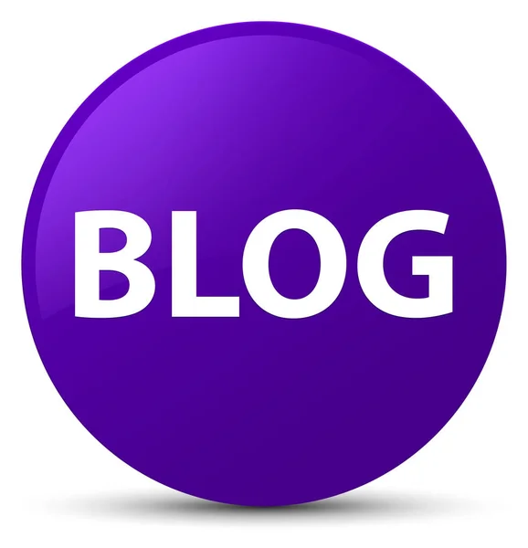 Блог фіолетова кругла кнопка — стокове фото
