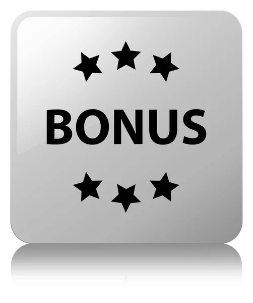 ボーナス アイコン白正方形ボタン — ストック写真