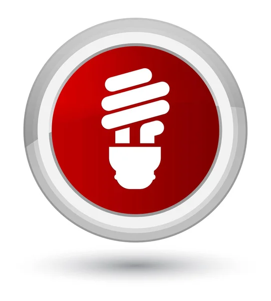 Glühbirnensymbol Prime roter runder Knopf — Stockfoto