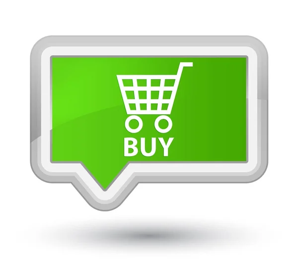 Comprar botão de banner verde macio principal — Fotografia de Stock