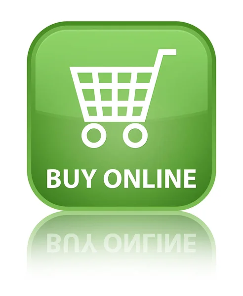 Comprar online especial verde suave botão quadrado — Fotografia de Stock