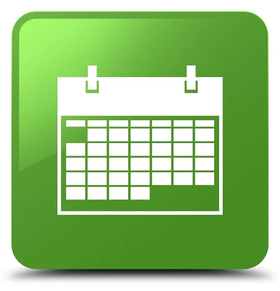 Icona del calendario morbido pulsante quadrato verde — Foto Stock