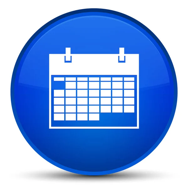 Ημερολόγιο εικονίδιο ειδικές μπλε στρογγυλό κουμπί — Φωτογραφία Αρχείου