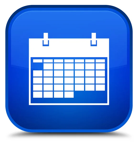 Icona del calendario speciale pulsante quadrato blu — Foto Stock