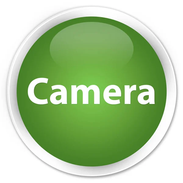 Botão redondo verde macio da câmera — Fotografia de Stock