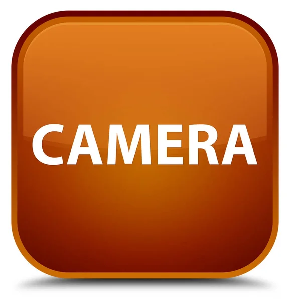 Camera special brown square button — Stock Photo, Image