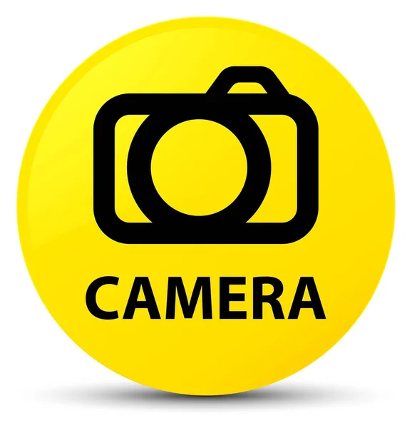 Camera yellow round button — Stock Photo, Image