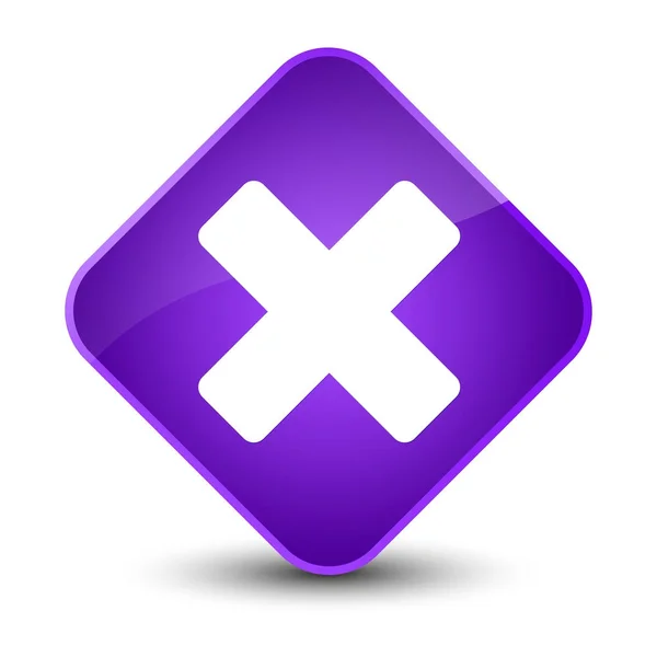Cancel icon elegant purple diamond button — Stock Photo, Image
