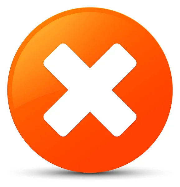 Cancelar icono naranja botón redondo —  Fotos de Stock