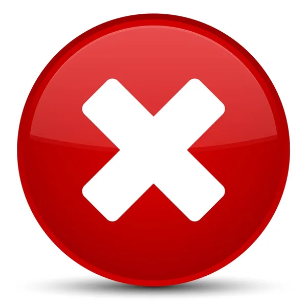 Cancelar icono especial botón redondo rojo —  Fotos de Stock