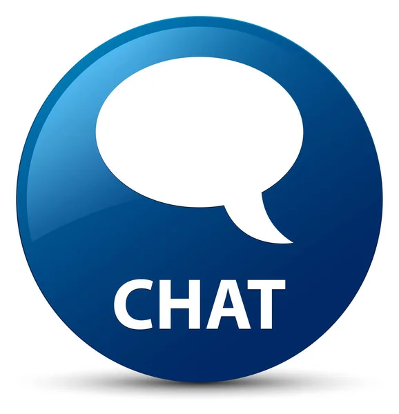 Kék kerek gomb chat — Stock Fotó