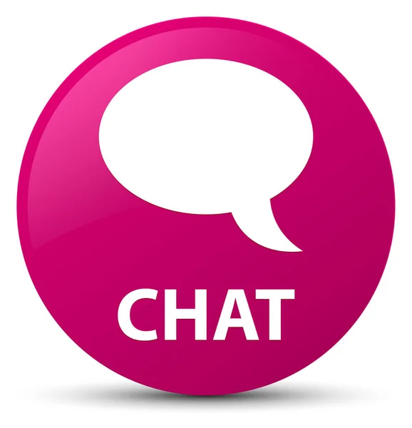 Chat botón redondo rosa — Foto de Stock