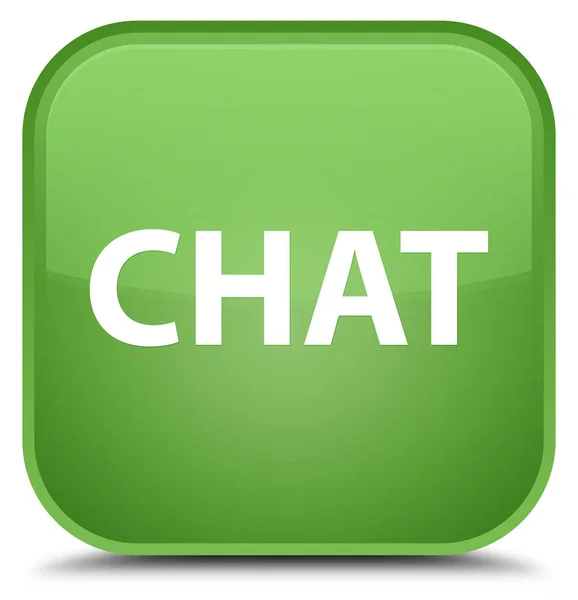Chat especial suave botón cuadrado verde — Foto de Stock