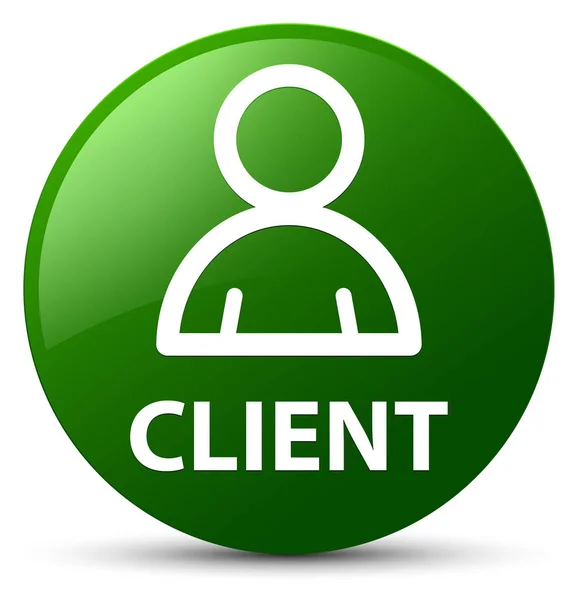 Client (icono de miembro) botón redondo verde —  Fotos de Stock