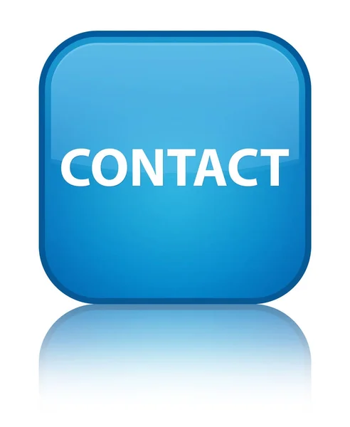 Επικοινωνήστε με ειδικές κυανό μπλε τετράγωνο κουμπί — Φωτογραφία Αρχείου
