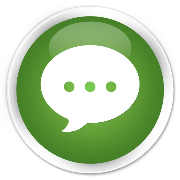 Conversation icon premium soft green round button — Stock Photo, Image