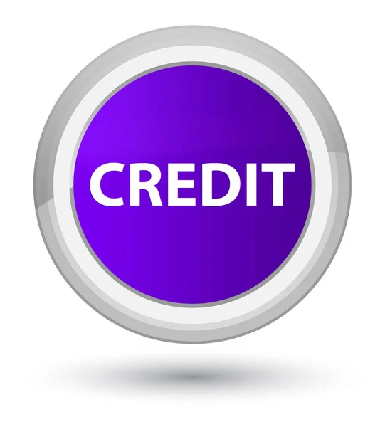 Botão redondo roxo de crédito — Fotografia de Stock