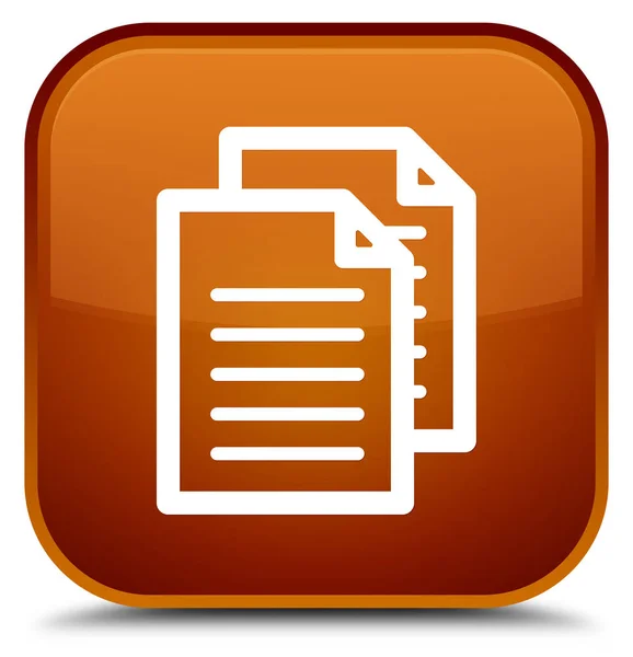 Documents icon special brown square button