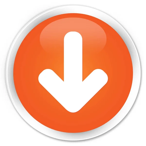 Pijl pictogram premium oranje ronde knop downloaden — Stockfoto