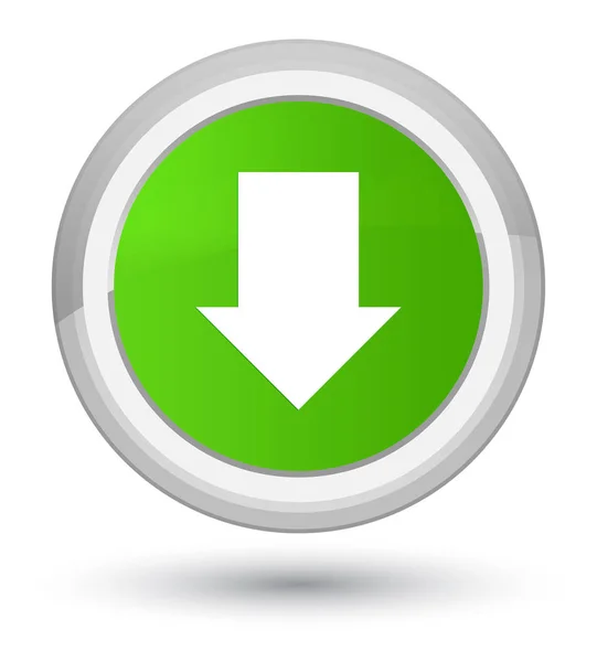 Töltse le a nyíl ikon elsődleges puha zöld kerek gomb — Stock Fotó