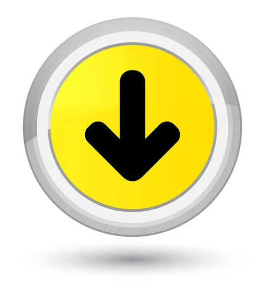 Download arrow icon prime yellow round button — Stock Photo, Image