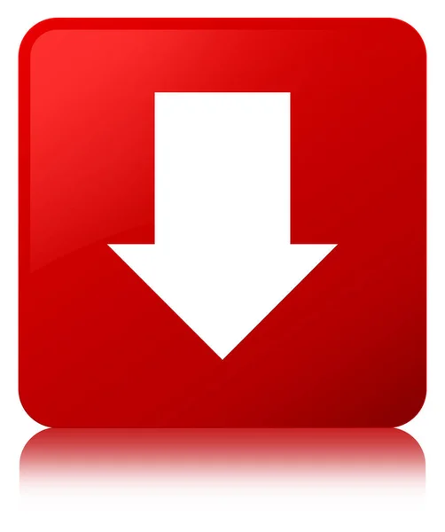 Download arrow icon red square button — Stock Photo, Image