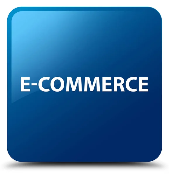 E-commerce botão quadrado azul — Fotografia de Stock