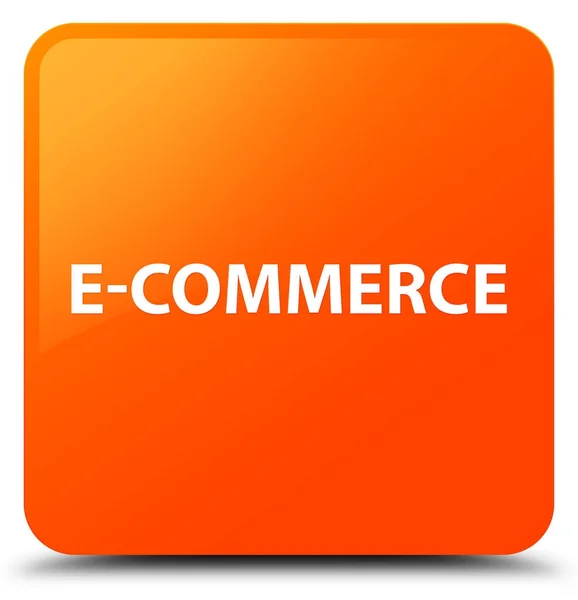 E-commerce orange square button — Stock Photo, Image