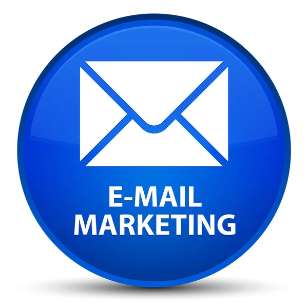 E-mail marketing botão redondo azul especial — Fotografia de Stock