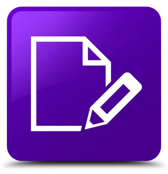 Modifier l'icône du document bouton carré violet — Photo