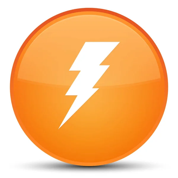 Elektriciteit pictogram speciale oranje, ronde knop — Stockfoto