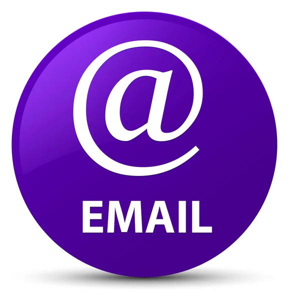 E-Mail (Adresssymbol) lila runde Taste — Stockfoto