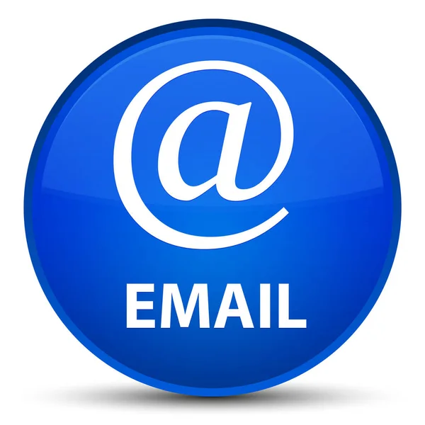 Zvláštní modré kulaté tlačítko e-mail (adresa ikona) — Stock fotografie