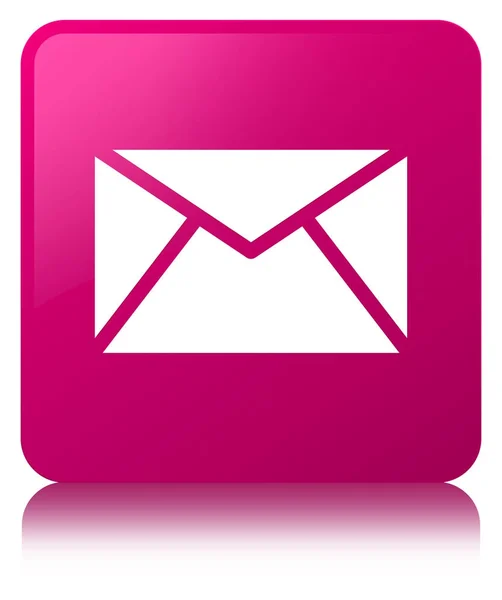 이메일 아이콘 분홍색 사각형 버튼 — 스톡 사진