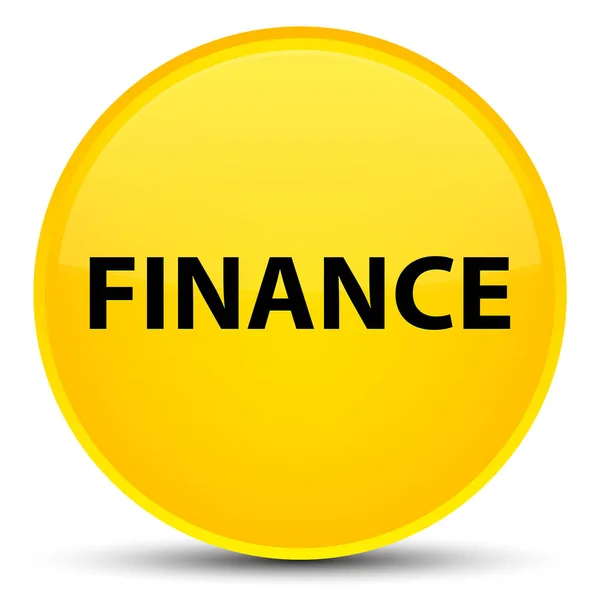 Finance special yellow round button — Stock Photo, Image